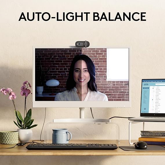 Logitech Brio 101 Full HD 1080p Webcam for Meetings, Streaming, Desktop, Laptop, PC - Built-in Mic, Shutter, Works with Zoom, Microsoft Teams, Nintendo Switch 2’s new GameChat Mode, USB-A,-Black